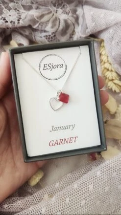 Elegant Birthstone Necklace, Silver Heart, Personalised Gifts, Personalized Jewelry, Gifts For Women, Christmas Gift, Bridesmaid Necklace -Jewellery Paradise il fullxfull.4288045116 35yt