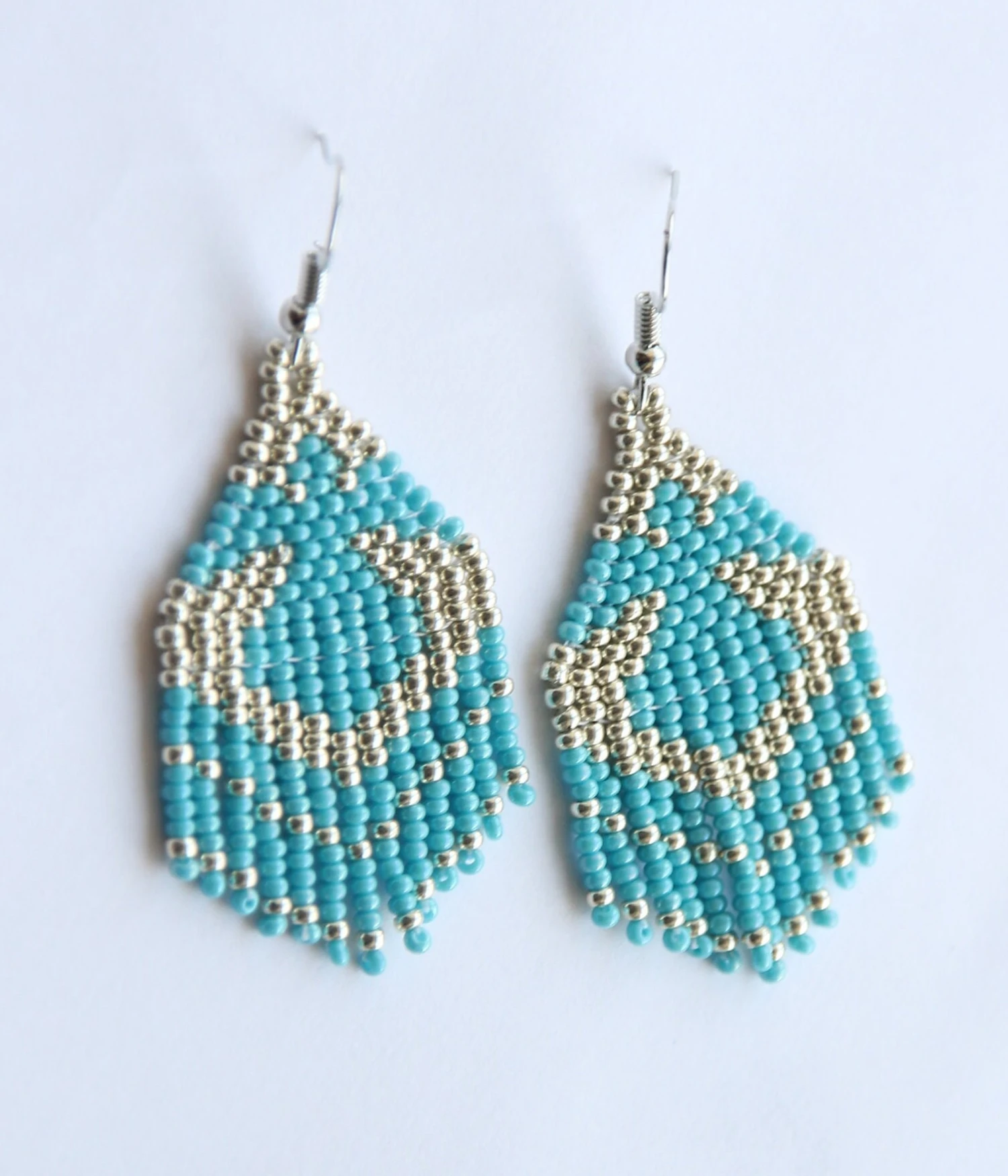 Small Blue Angel Earrings,native American Beaded Earrings,seed Bead Earrings,christmas Angel Earrings 7 Small Blue Angel Earrings,native American Beaded Earrings,seed Bead Earrings,christmas Angel Earrings - Image 5