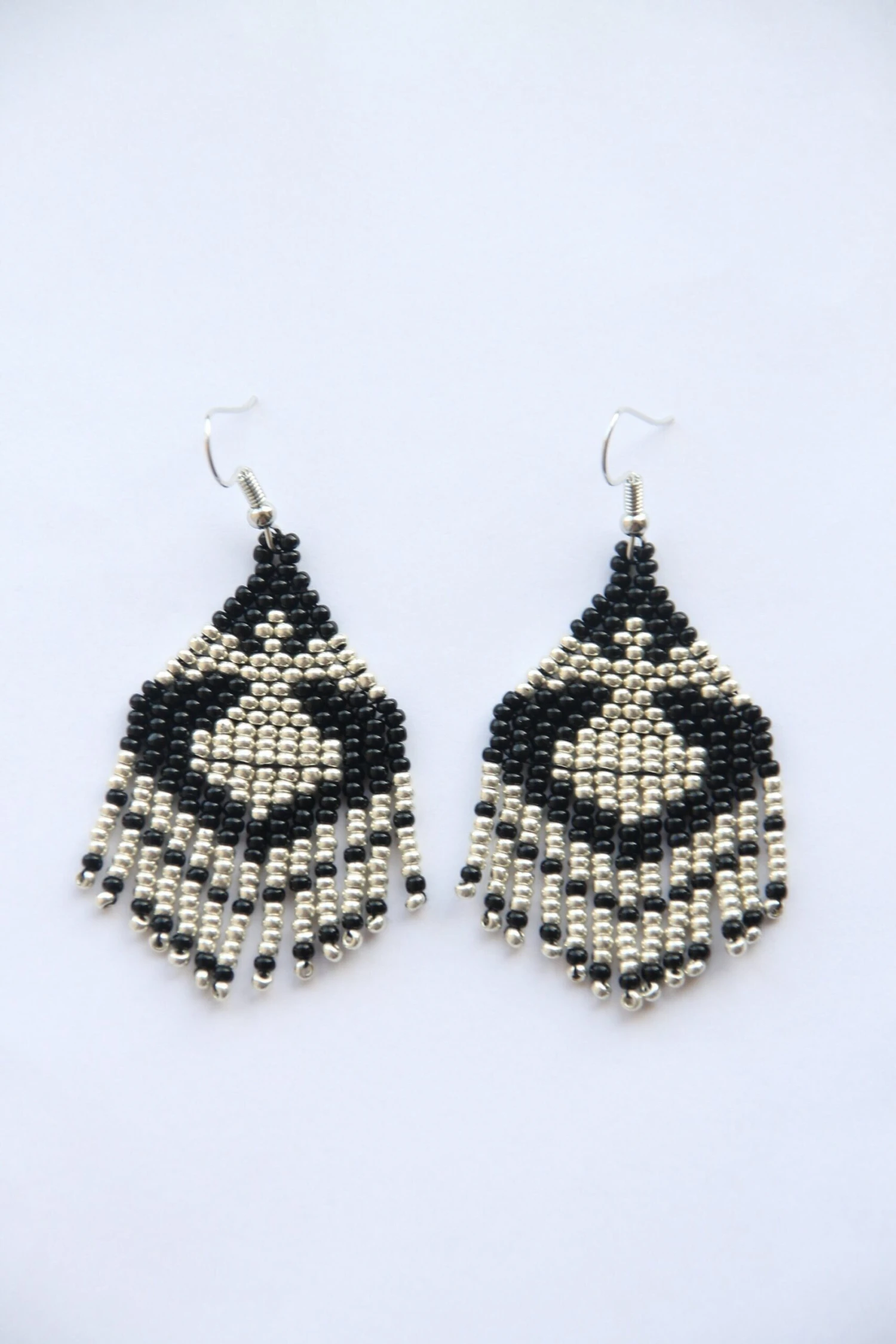 Xmas Earrings Small Silver Angel Earrings,native American Beaded Earrings,seed Bead Earrings,christmas Angel Earrings 3 Xmas Earrings Small Silver Angel Earrings,native American Beaded Earrings,seed Bead Earrings,christmas Angel Earrings