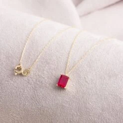 14K Solid Gold Rectangle Ruby Necklace, Minimalist Necklace, Ruby Necklace,Birthstone Jewelry,Rectangle Necklace,Christmas Gift,Gift Jewelry 15 14K Solid Gold Rectangle Ruby Necklace, Minimalist Necklace, Ruby Necklace,Birthstone Jewelry,Rectangle Necklace,Christmas Gift,Gift Jewelry -Jewellery Paradise il fullxfull.4297190415 o639