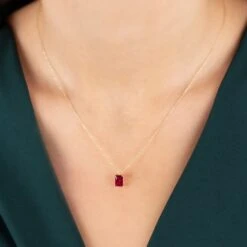 14K Solid Gold Rectangle Ruby Necklace, Minimalist Necklace, Ruby Necklace,Birthstone Jewelry,Rectangle Necklace,Christmas Gift,Gift Jewelry 14 14K Solid Gold Rectangle Ruby Necklace, Minimalist Necklace, Ruby Necklace,Birthstone Jewelry,Rectangle Necklace,Christmas Gift,Gift Jewelry -Jewellery Paradise il fullxfull.4297193527 6v9k