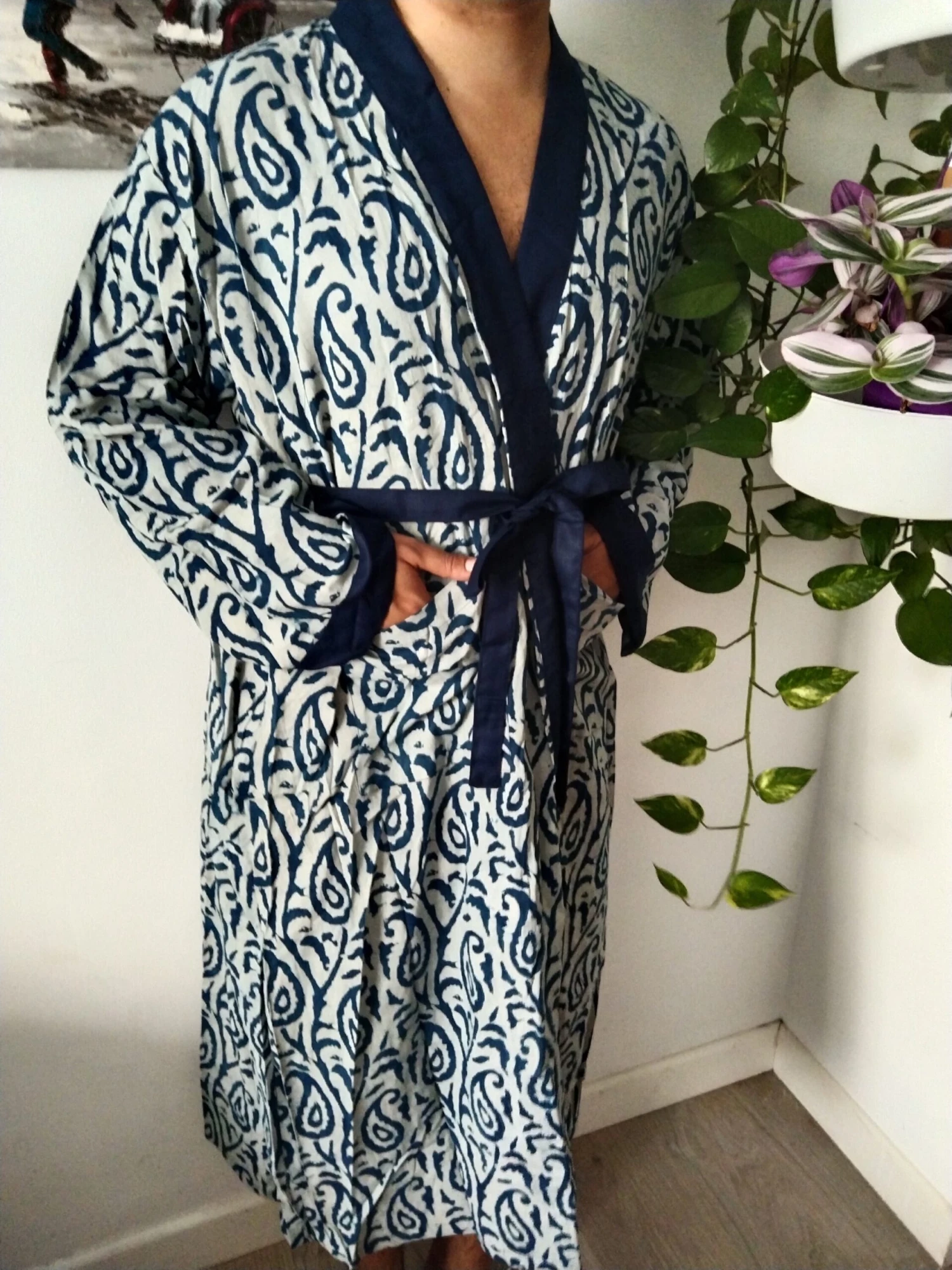 Unisex Robes,Men's Robes,resort Wear, Loungewear,gifts For Him,gifts For Her, Christmas Gift,organic Robe,boho Robe 9 Unisex Robes,Men's Robes,resort Wear, Loungewear,gifts For Him,gifts For Her, Christmas Gift,organic Robe,boho Robe - Image 7