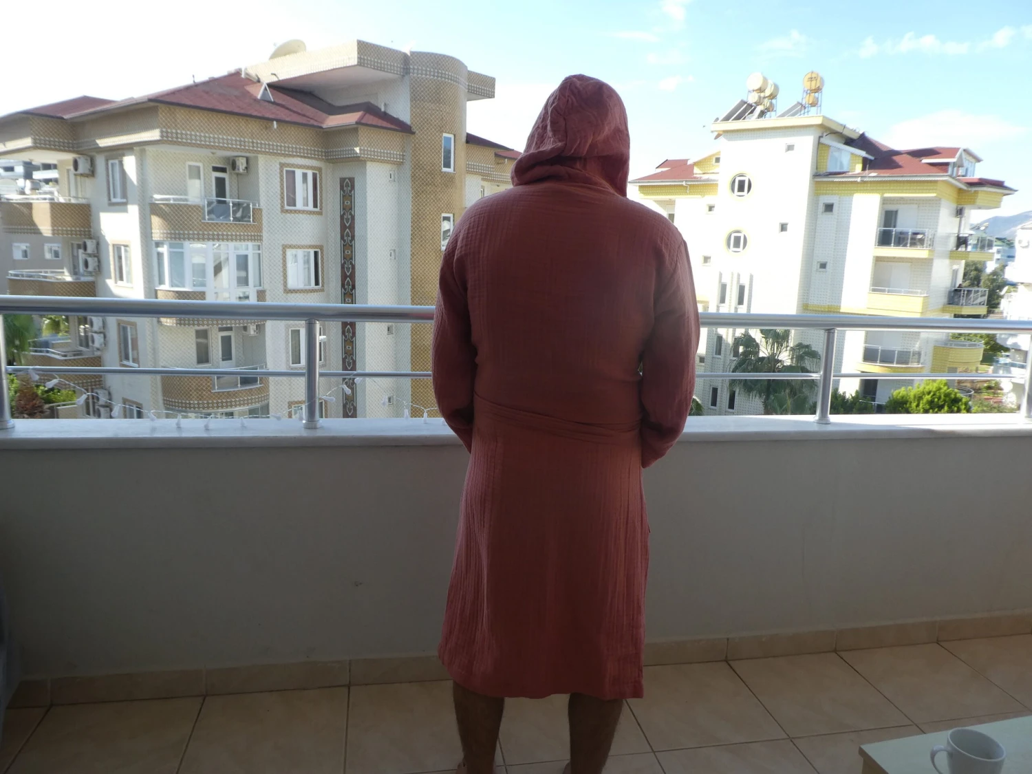 4 Layers Muslin Men Hooded Robe, Cotton Adult Spa Robes, Organic Bathrobe For Men, Christmas Gift Idea For Him For Husband, Turkish Bathrobe 5 4 Layers Muslin Men Hooded Robe, Cotton Adult Spa Robes, Organic Bathrobe For Men, Christmas Gift Idea For Him For Husband, Turkish Bathrobe - Image 3