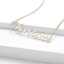 Sparkling Name Necklace, Single Name Handwriting Necklace, Personalized Signature Name Necklace, Minimalist Name Necklace, Christmas Gift -Jewellery Paradise il fullxfull.4306677915 6ynb