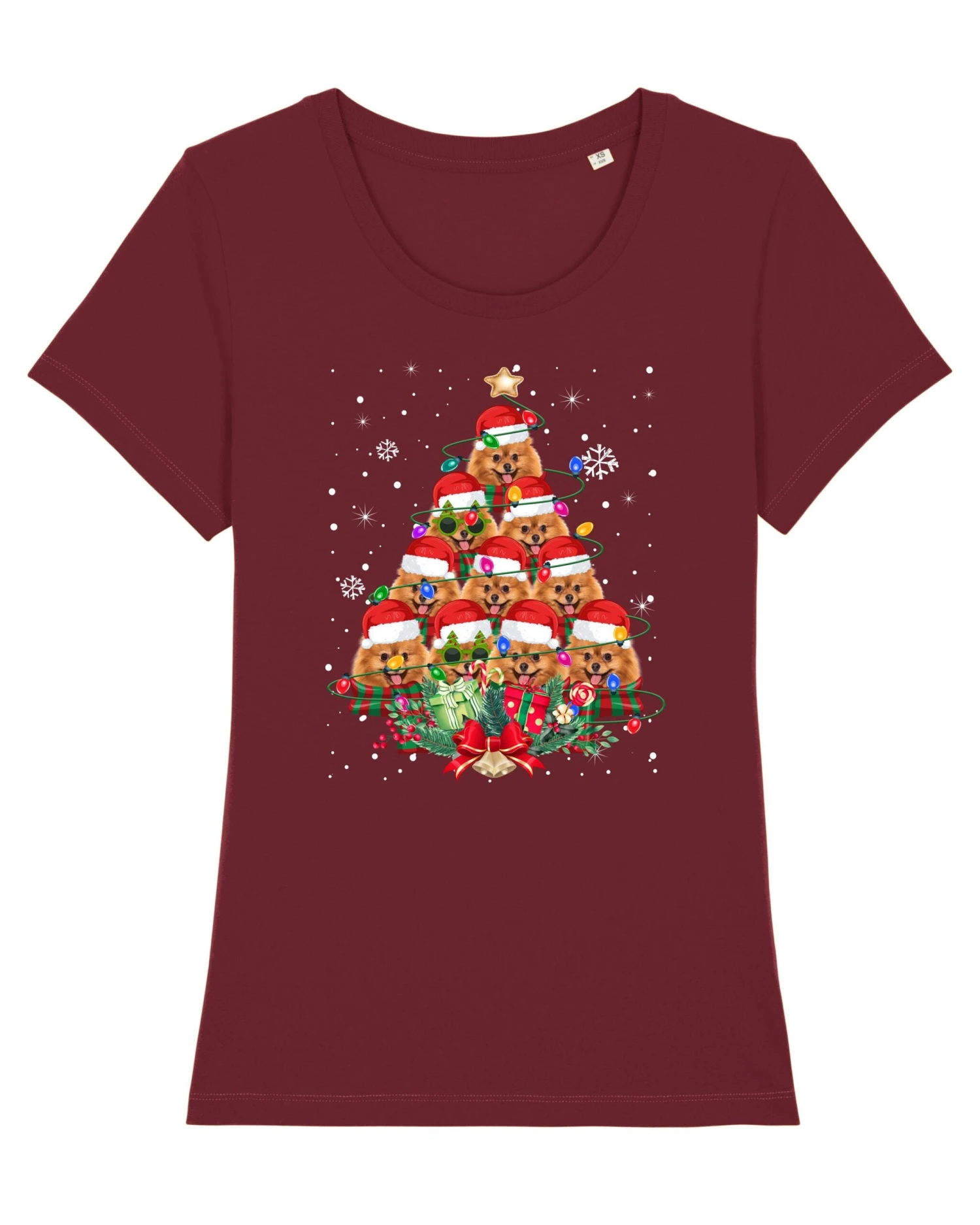 Pomeranian Dog Gifts Xmas Christmas Mens Womens Kids TShirt Tee T-Shirt Tree Santa Lover 5 Pomeranian Dog Gifts Xmas Christmas Mens Womens Kids TShirt Tee T-Shirt Tree Santa Lover - Image 3