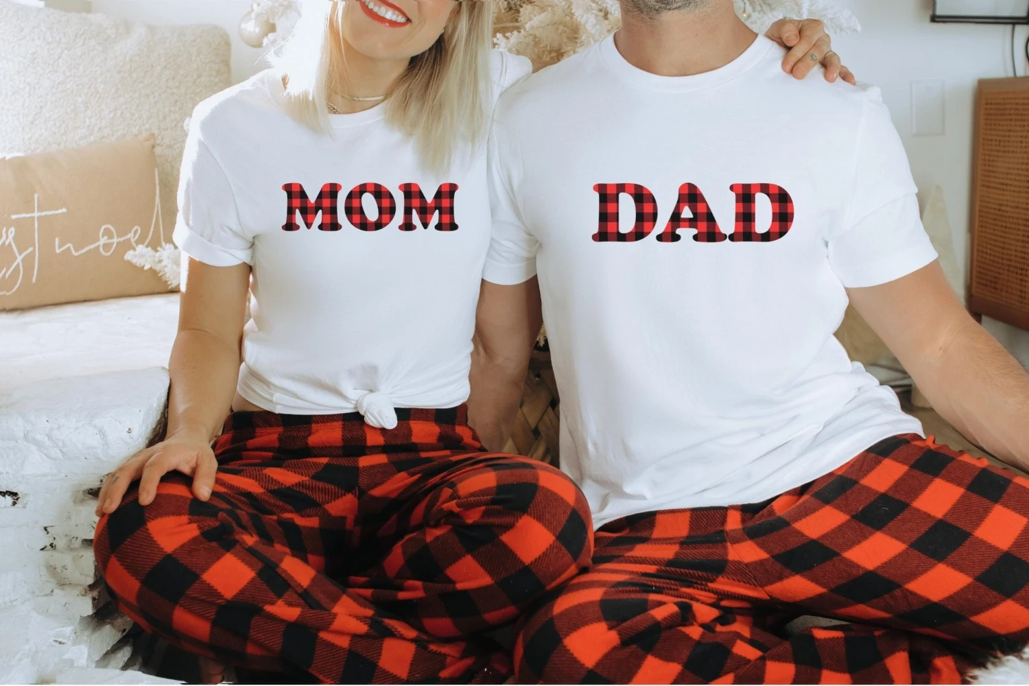Christmas Pajamas Family Matching, Personalized T-shirt With Flannel Pants, Couples Pajamas, Holiday Pajamas 7 Christmas Pajamas Family Matching, Personalized T-shirt With Flannel Pants, Couples Pajamas, Holiday Pajamas - Image 5