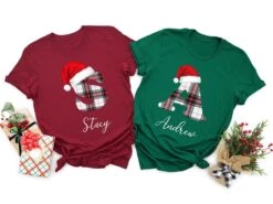 Christmas Pajamas Family Matching, Personalized T-shirt With Flannel Pants, Couples Pajamas, Holiday Pajamas 15 Christmas Pajamas Family Matching, Personalized T-shirt With Flannel Pants, Couples Pajamas, Holiday Pajamas -Jewellery Paradise il fullxfull.4310038007 1lum