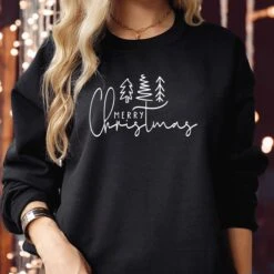 SWEATSHIRT (5022) MERRY CHRISTMAS Tree Sweatshirts Pine Tree Funny Gift For Men Women Kids Family Holiday Xmas Jumper