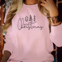 SWEATSHIRT (5022) MERRY CHRISTMAS Tree Sweatshirts Pine Tree Funny Gift For Men Women Kids Family Holiday Xmas Jumper -Jewellery Paradise il fullxfull.4310834527 8qlu