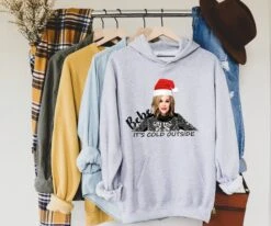 Bebe It’s Cold Outside Hoodie, Shitt's Creek Christmas Sweater, Moira Rose Gift, Christmas Gift For Her, Netflix Show