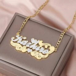 Two Tone Heart Name Necklace, Personalized Nameplate Gold Double Plate, Name Necklace, Christmas Gifts Jewelry For Her 15 Two Tone Heart Name Necklace, Personalized Nameplate Gold Double Plate, Name Necklace, Christmas Gifts Jewelry For Her -Jewellery Paradise il fullxfull.4316757082 qrjw