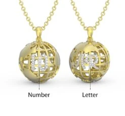 Exquisite World Pendant In Silver Then Gold Plated And Personalised With Cubic Zirconia. Would Make A Very Impressive Christmas Gift...