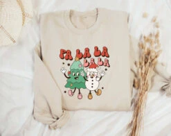 Fa La La La Christmas Sweater, Christmas Jumper Uk, Retro Christmas Jumper, Vintage Christmas Sweatshirt, Groovy Xmas Sweater