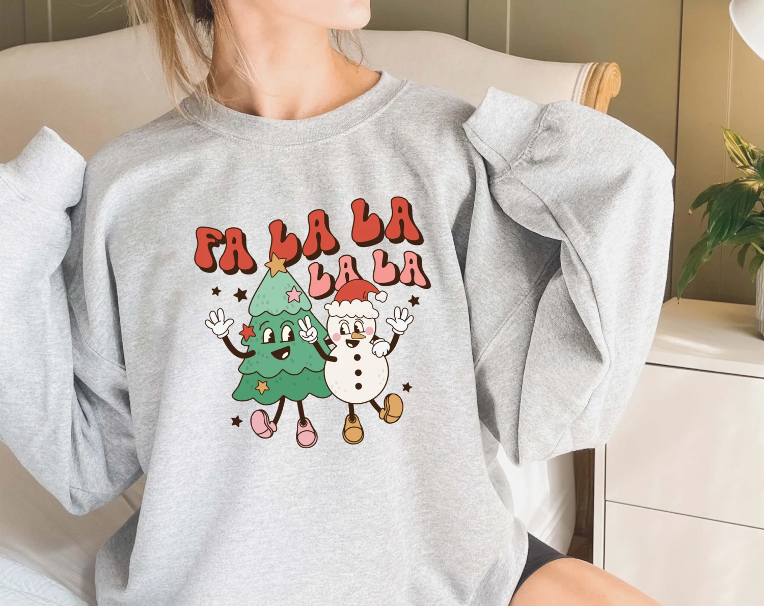 Fa La La La Christmas Sweater, Christmas Jumper Uk, Retro Christmas Jumper, Vintage Christmas Sweatshirt, Groovy Xmas Sweater 4 Fa La La La Christmas Sweater, Christmas Jumper Uk, Retro Christmas Jumper, Vintage Christmas Sweatshirt, Groovy Xmas Sweater - Image 2