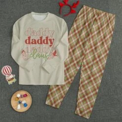 Matching Family Christmas Pajamas, Daddy Claus Pajamas, Mama Claus Pajamas, Vintage Santa Christmas Pajamas, Santa Pajamas