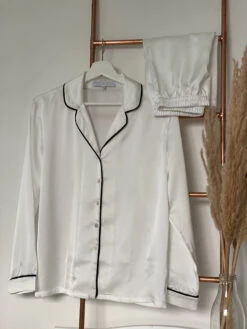 White And Black Personalised Women's White And Black Pyjamas/ Pajamas Christmas Pyjamas Personalised Pyjamas Personalised Gift -Jewellery Paradise il fullxfull.4325467374 3o7f