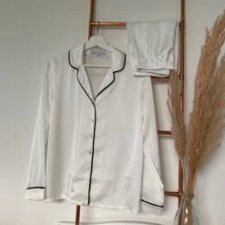 White And Black Personalised Women's White And Black Pyjamas/ Pajamas Christmas Pyjamas Personalised Pyjamas Personalised Gift -Jewellery Paradise il fullxfull.4325467496 1ioq