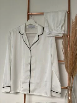 White And Black Personalised Women's White And Black Pyjamas/ Pajamas Christmas Pyjamas Personalised Pyjamas Personalised Gift -Jewellery Paradise il fullxfull.4325467826 38ye