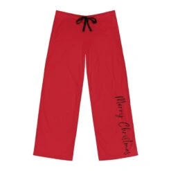 Men's Red Merry Christmas Men's Pajama Pants, Family Pajamas, Gnome Family Pajamas, Drawstring Pajama Pants