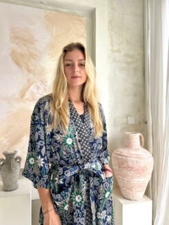 Blue Full Length Silk Kimono Robe, Paisley Floral Boho Vintage, Unisex , Kimono Jacket, Dressing Gown, Bridal Robe, Christmas, Silk Pyjamas 11 Blue Full Length Silk Kimono Robe, Paisley Floral Boho Vintage, Unisex , Kimono Jacket, Dressing Gown, Bridal Robe, Christmas, Silk Pyjamas -Jewellery Paradise il fullxfull.4328270683 tahz