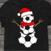 TSHIRT (5298) FOOTBALL SNOWMAN Santa Hat England Soccer Cute Christmas Things Outfit Elf Costume Xmas Family Holiday Christmas -Jewellery Paradise il fullxfull.4333916045 cc1j