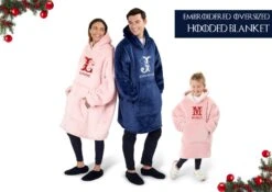 Personalised Oversized Hooded Blanket Kids & Adults, Fleece Gown, Cosy Hoodie Blanket, Snug Hoodie, Christmas Secret Santa Gift, Loungewear