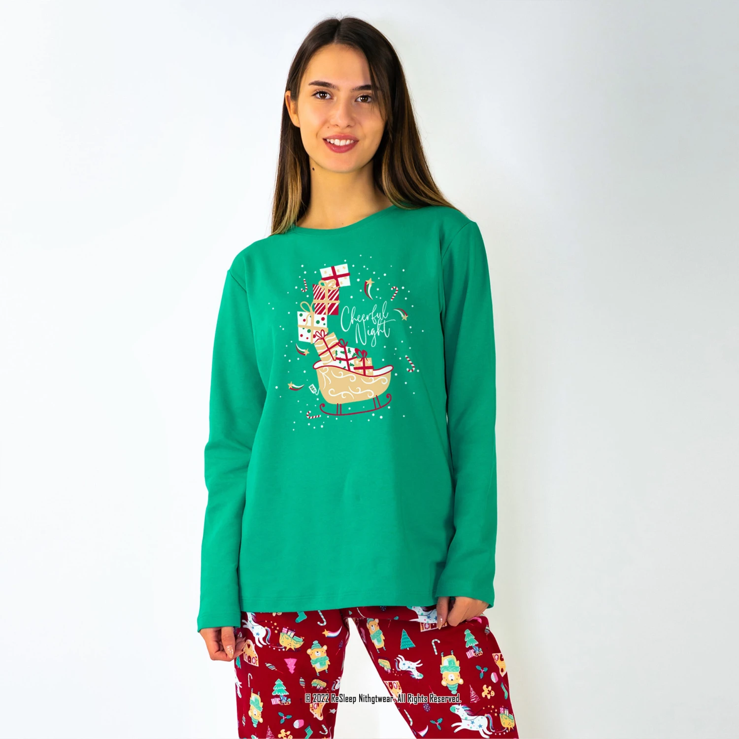 Green Christmas Family Pajamas, Christmas Family Pajamas, Matching Pajamas, NY 2023, Green Red Family Pajamas Set 5 Green Christmas Family Pajamas, Christmas Family Pajamas, Matching Pajamas, NY 2023, Green Red Family Pajamas Set - Image 3
