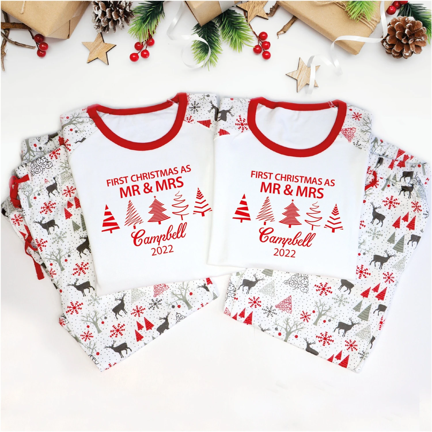 First Christmas As Mr And Mrs Matching Christmas Pyjamas, Mr And Mrs PJs Christmas, 1st Christmas Married Pajamas, Hubby And Wifey Xmas PJs 3 First Christmas As Mr And Mrs Matching Christmas Pyjamas, Mr And Mrs PJs Christmas, 1st Christmas Married Pajamas, Hubby And Wifey Xmas PJs