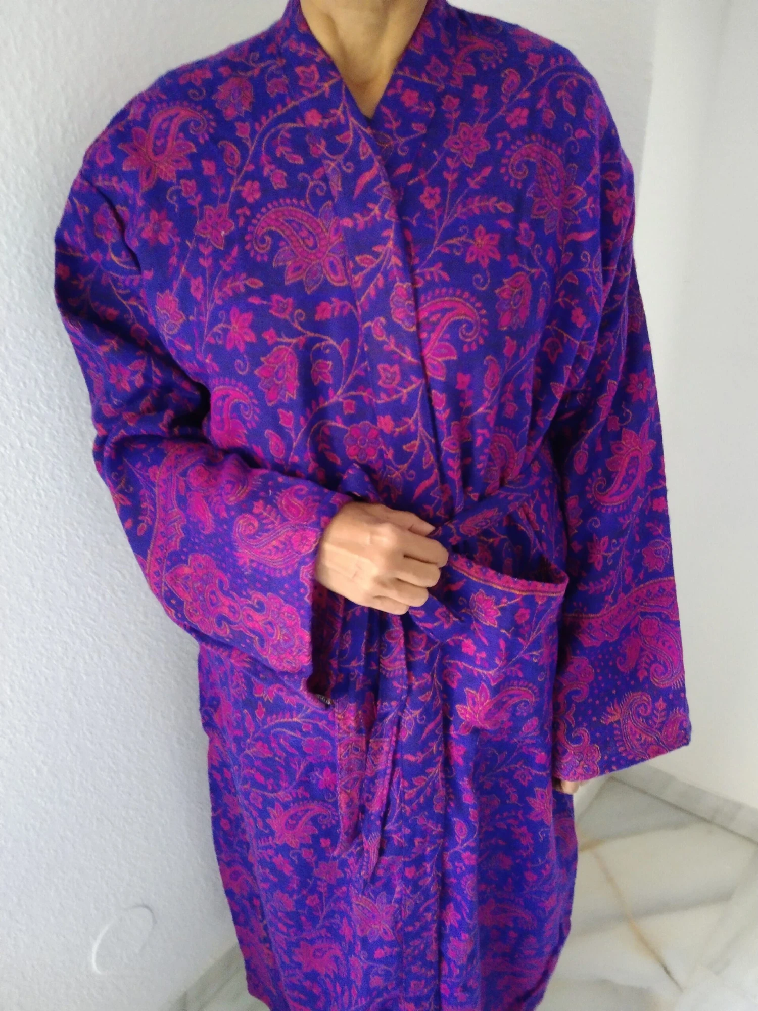 Unisex Robe,wool Robe,boho Robe, Loungewear, Resort Wear,mens Robes, Christmas Gift,gifts For Her,gifts For Him 6 Unisex Robe,wool Robe,boho Robe, Loungewear, Resort Wear,mens Robes, Christmas Gift,gifts For Her,gifts For Him - Image 4
