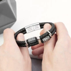 Personalised Men's Celtic Knot Leather Bracelet, Men's Jewellery, Gift For Him, Birthday Gift, Christmas Gift, Valentine's Day, Father's Day 10 Personalised Men's Celtic Knot Leather Bracelet, Men's Jewellery, Gift For Him, Birthday Gift, Christmas Gift, Valentine's Day, Father's Day -Jewellery Paradise il fullxfull.4352607234 3uo0