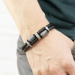 Personalised Men's Celtic Knot Leather Bracelet, Men's Jewellery, Gift For Him, Birthday Gift, Christmas Gift, Valentine's Day, Father's Day 9 Personalised Men's Celtic Knot Leather Bracelet, Men's Jewellery, Gift For Him, Birthday Gift, Christmas Gift, Valentine's Day, Father's Day -Jewellery Paradise il fullxfull.4352607240 tdby