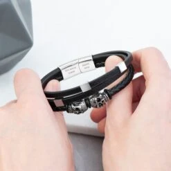 Personalised Men's Skulls Leather Rope Bracelet, Men's Jewellery, Gift For Him, Birthday Gift, Christmas Gift, Valentine's Day, Father's Day 11 Personalised Men's Skulls Leather Rope Bracelet, Men's Jewellery, Gift For Him, Birthday Gift, Christmas Gift, Valentine's Day, Father's Day -Jewellery Paradise il fullxfull.4352609494 b5wb