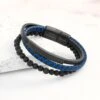 Personalised Men's Black Stone And Blue Cord Bracelet, Men's Jewellery, Gifts For Him, Birthday Gifts, Christmas Gifts, Valentine's Day -Jewellery Paradise il fullxfull.4352610936 g18z