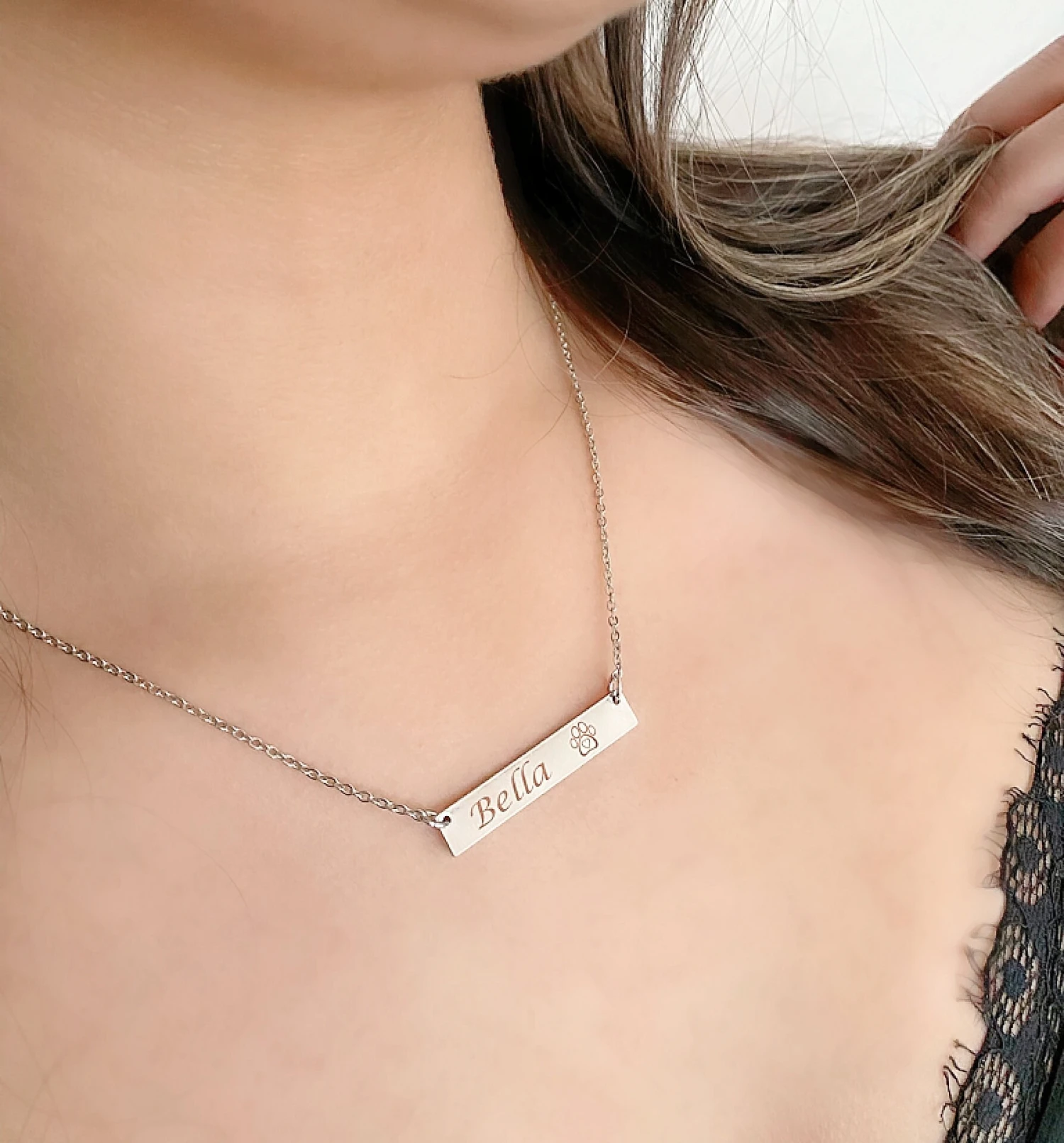 Dog Lovers Necklace, Personalised Dog - Cat Name Necklace, Paw Necklace, Christmas Gift, Dog Memorial Gift, Pet Memorial Gift, Paw Print 5 Dog Lovers Necklace, Personalised Dog - Cat Name Necklace, Paw Necklace, Christmas Gift, Dog Memorial Gift, Pet Memorial Gift, Paw Print - Image 3