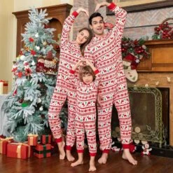 Christmas Family Pyjamas Set Dog Cat, Festive Sleepwear, Holiday Pjs, Xmas Outfits, His And Hers, Couples Matching Pajamas, Xmas Family Gift