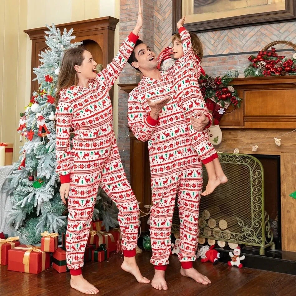Christmas Family Pyjamas Set Dog Cat, Festive Sleepwear, Holiday Pjs, Xmas Outfits, His And Hers, Couples Matching Pajamas, Xmas Family Gift 4 Christmas Family Pyjamas Set Dog Cat, Festive Sleepwear, Holiday Pjs, Xmas Outfits, His And Hers, Couples Matching Pajamas, Xmas Family Gift - Image 2