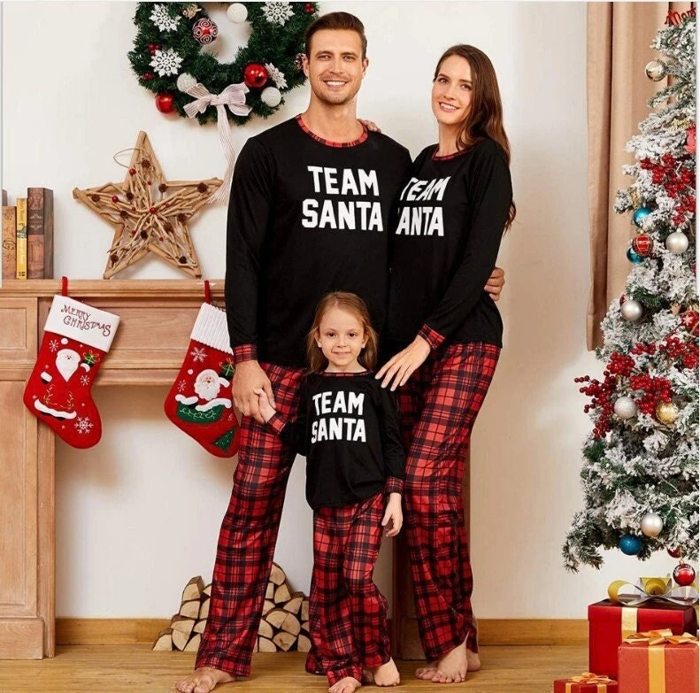 Christmas Family Pajamas Set With Pet, Couples Matching Pyjamas, His And Hers, Holiday Pjs, Dog Xmas Eve, Festive Sleepwear, Family Outfits 3 Christmas Family Pajamas Set With Pet, Couples Matching Pyjamas, His And Hers, Holiday Pjs, Dog Xmas Eve, Festive Sleepwear, Family Outfits