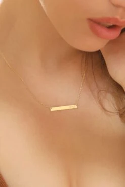 14k Solid Gold Personalized Minimalist Bar Name Necklace •Handwriting Name Necklace • Gift For Her • Birthday Gift • Christmas Gift 19 14k Solid Gold Personalized Minimalist Bar Name Necklace •Handwriting Name Necklace • Gift For Her • Birthday Gift • Christmas Gift -Jewellery Paradise il fullxfull.4354136750 mnyp