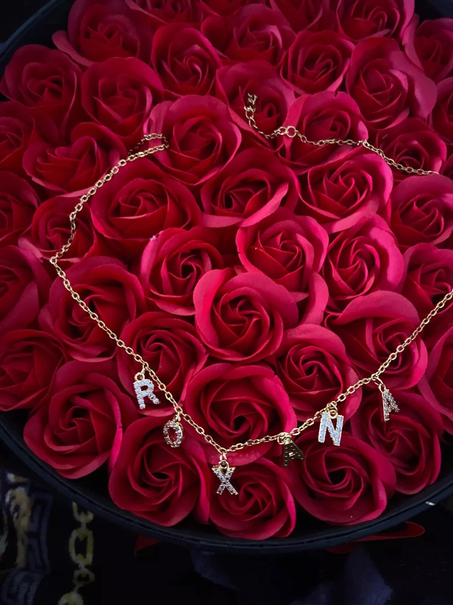 Gold Diamanté Name Necklace , Personalized Name Necklace , Gold Name Necklace , Personalized Jewelry ,Personalized Gift,Christmas Gift 4 Gold Diamanté Name Necklace , Personalized Name Necklace , Gold Name Necklace , Personalized Jewelry ,Personalized Gift,Christmas Gift - Image 2