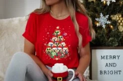Golden Retriever Gifts Xmas Christmas Mens Womens Kids TShirt Tee T-Shirt Tree Santa Lover