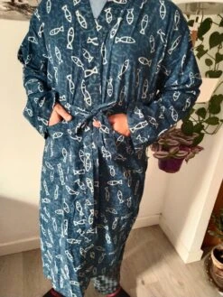 Plus UnisexMediterranean Robe,Mens Robes,indigo Robes,organic Robes,cotton Robe,block Print Robe ,gifts For Him, Christmas Gift,boho Robe -Jewellery Paradise il fullxfull.4359144887 3mw7