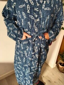 Plus UnisexMediterranean Robe,Mens Robes,indigo Robes,organic Robes,cotton Robe,block Print Robe ,gifts For Him, Christmas Gift,boho Robe -Jewellery Paradise il fullxfull.4359144897 s8x9