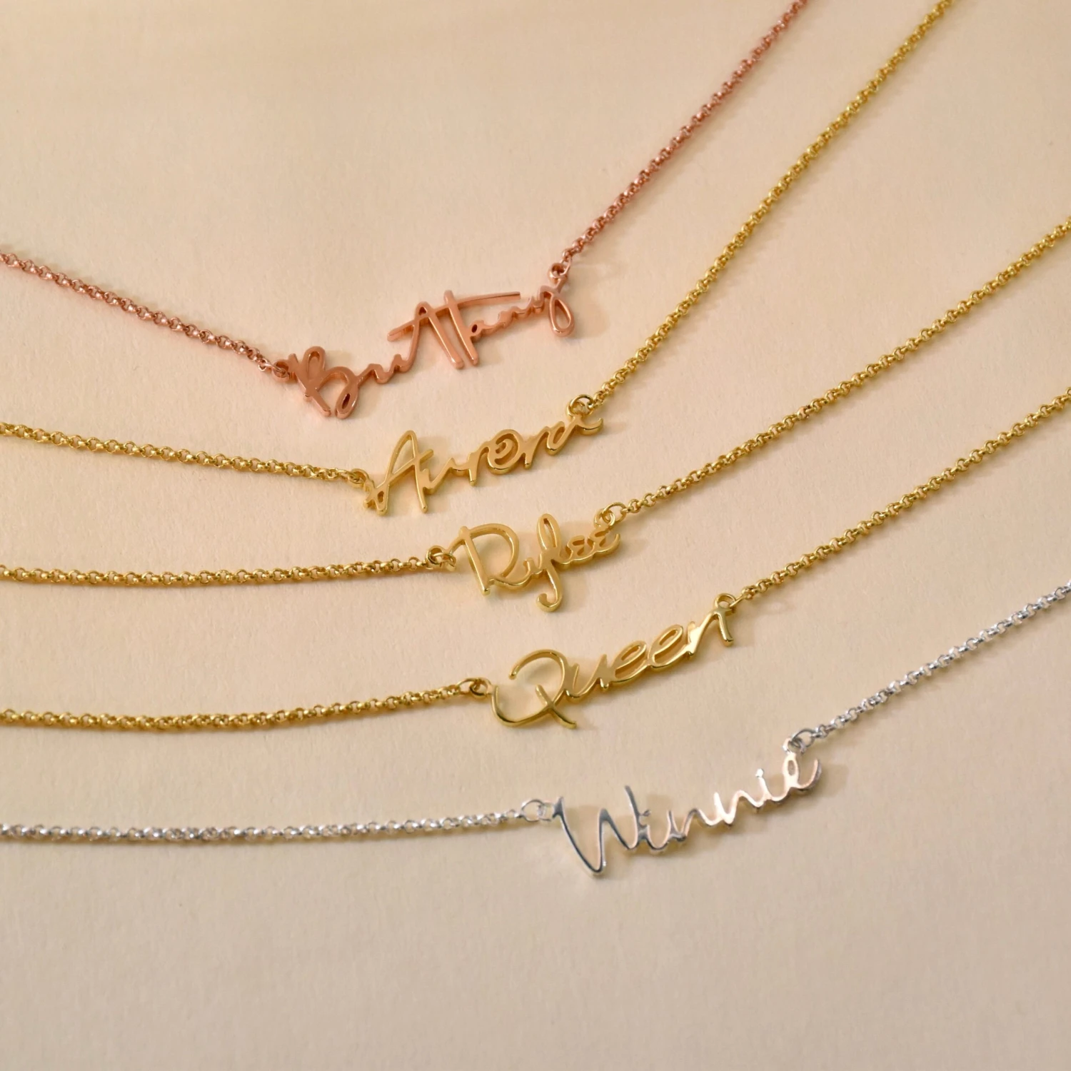 925 Sterling Silver Name Necklace, 14k Solid Gold Name Necklace, Personalized Name Necklace, Gold Name Jewelry, Christmas Gift For Her 6 925 Sterling Silver Name Necklace, 14k Solid Gold Name Necklace, Personalized Name Necklace, Gold Name Jewelry, Christmas Gift For Her - Image 4