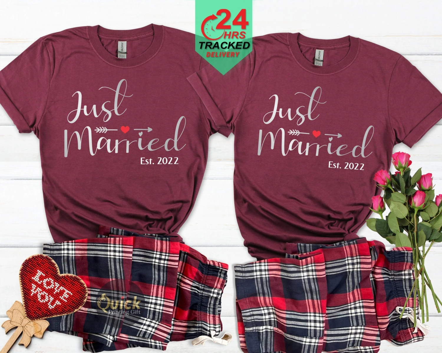 Just Married Couple Pyjamas Valentine Day Gift For Him And Her Valentines Gifts Boyfriend Girlfriend Couple Matching Christmas Newly Wed Pjs 10 Just Married Couple Pyjamas Valentine Day Gift For Him And Her Valentines Gifts Boyfriend Girlfriend Couple Matching Christmas Newly Wed Pjs - Image 8