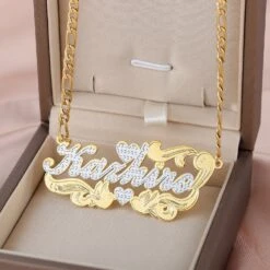 Two Tone Heart Name Necklace, Personalized Nameplate Gold Double Plate, Name Necklace, Christmas Gifts Jewelry For Her 12 Two Tone Heart Name Necklace, Personalized Nameplate Gold Double Plate, Name Necklace, Christmas Gifts Jewelry For Her -Jewellery Paradise il fullxfull.4364152603 idyc