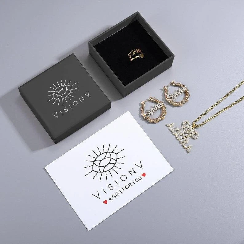 Two Tone Heart Name Necklace, Personalized Nameplate Gold Double Plate, Name Necklace, Christmas Gifts Jewelry For Her 10 Two Tone Heart Name Necklace, Personalized Nameplate Gold Double Plate, Name Necklace, Christmas Gifts Jewelry For Her - Image 8