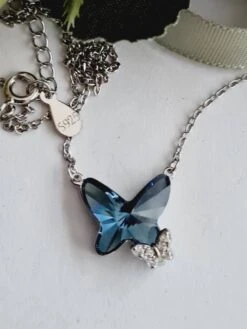 925 Silver Butterfly Swarovski Crystal, Blue Butterfly,crystal Pendant Necklace,Christmas Gift Ideas, High Quality, Sparkle, Diamante -Jewellery Paradise il fullxfull.4366334167 mr4h