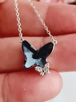 925 Silver Butterfly Swarovski Crystal, Blue Butterfly,crystal Pendant Necklace,Christmas Gift Ideas, High Quality, Sparkle, Diamante -Jewellery Paradise il fullxfull.4366334205 3e77