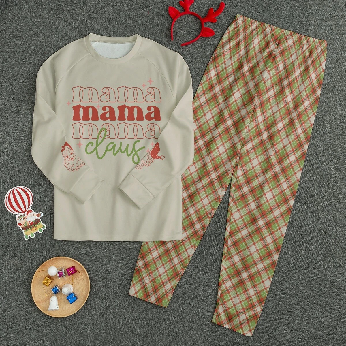 Matching Family Christmas Pajamas, Daddy Claus Pajamas, Mama Claus Pajamas, Vintage Santa Christmas Pajamas, Santa Pajamas 4 Matching Family Christmas Pajamas, Daddy Claus Pajamas, Mama Claus Pajamas, Vintage Santa Christmas Pajamas, Santa Pajamas - Image 2