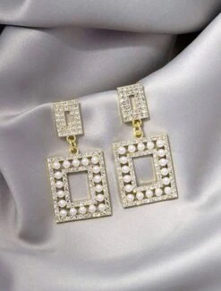 Square Earring,crystal Gold Earrings,pearl Earrings,chandelier Earrings, Rhinestone, Crystal, Gifts For Her, Christmas, Valentines,birthdays